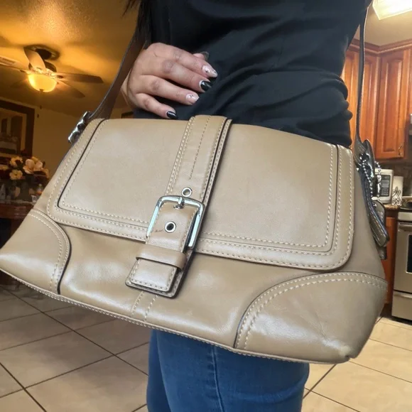 Coach Tan Leather Crossbody Bag - Picture 7 of 7